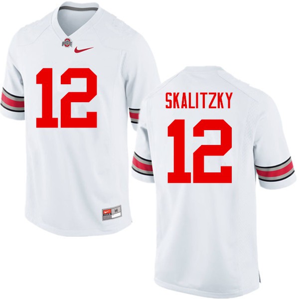 Ohio State Buckeyes #12 Brendan Skalitzky Men Stitched Jersey White OSU98407
